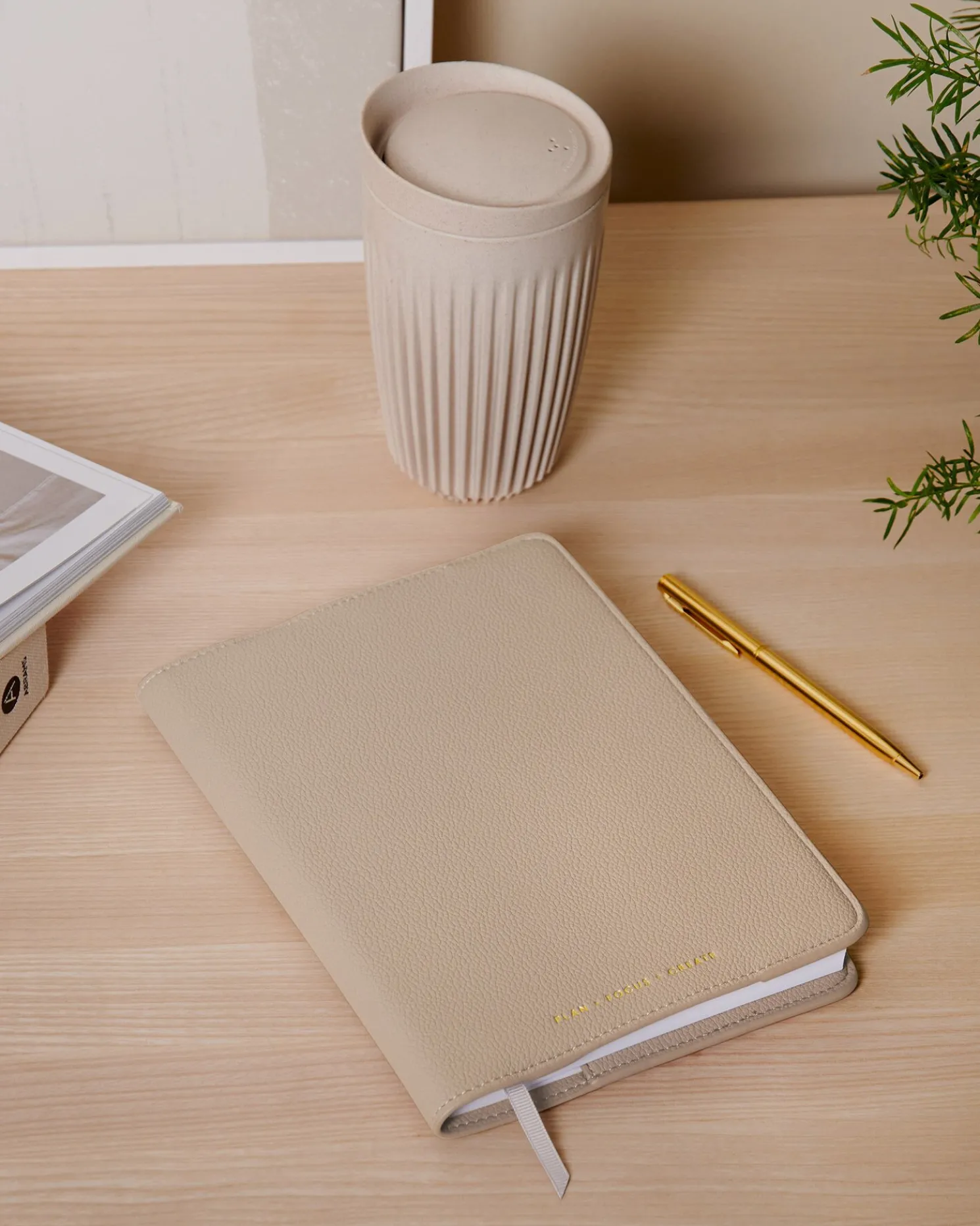 Notebook Cover and A5 Lined Notepad 'Plan Focus Create'