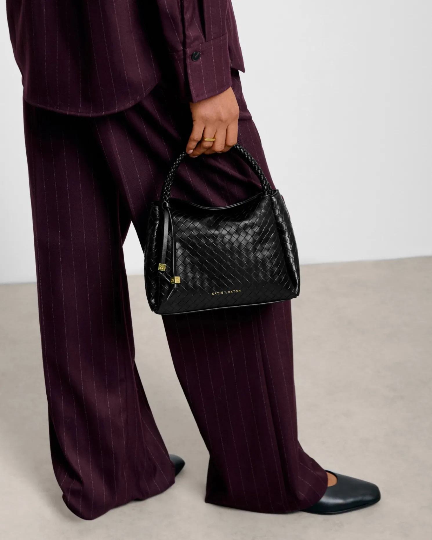 Nova Woven Texture Top Handle Bag