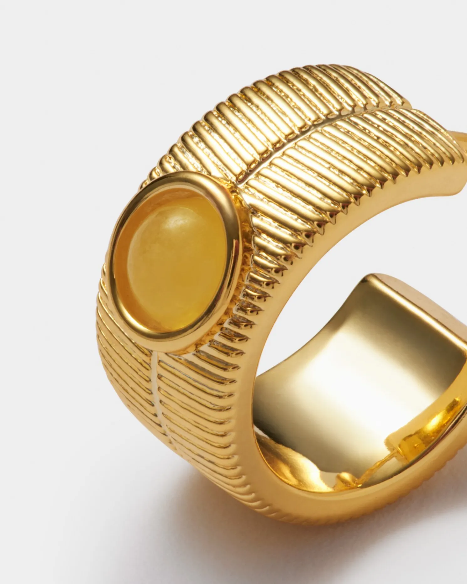 November' Waterproof Gold Birthstone Hoop Earrings