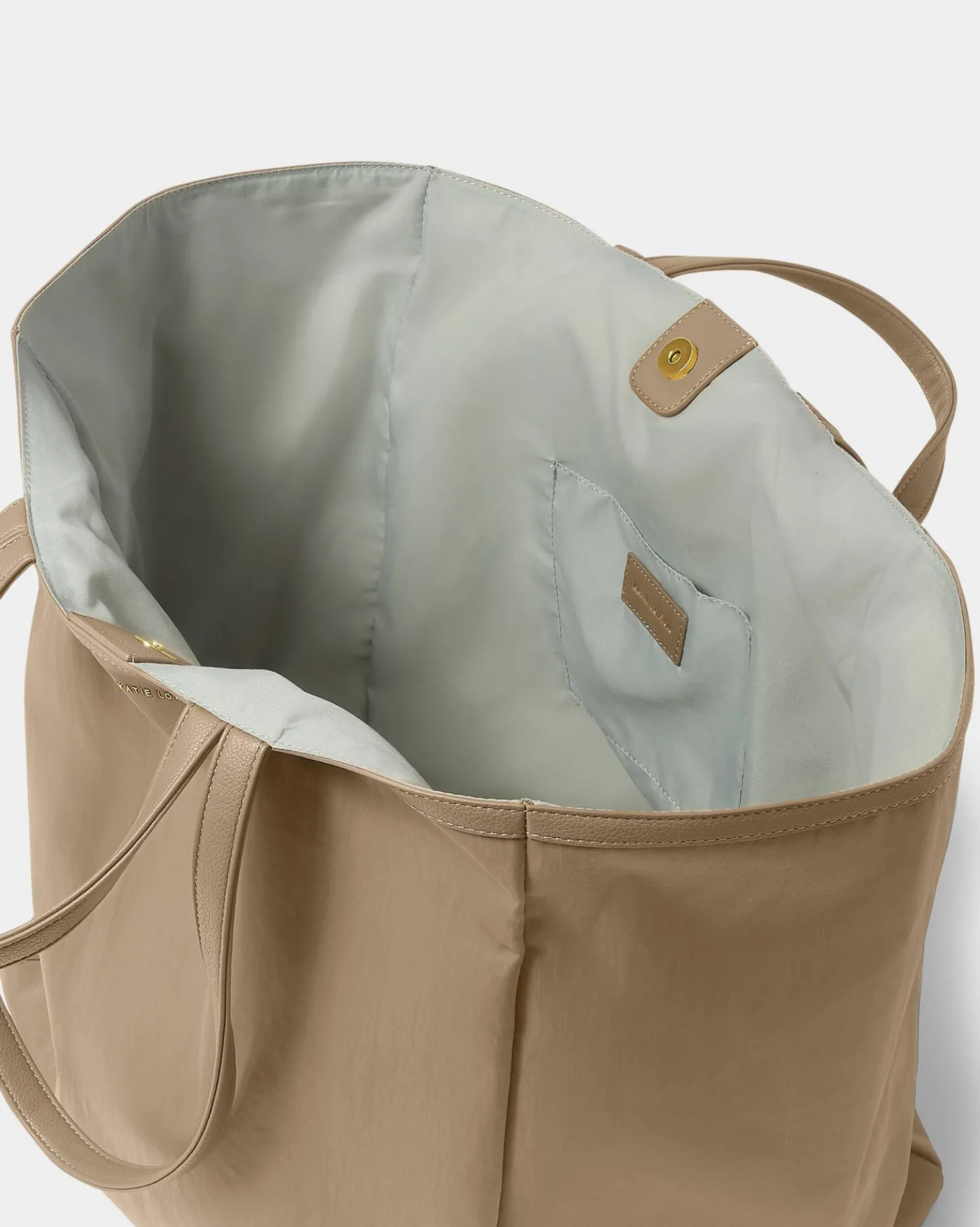 Nylon-Luxe Oversized Tote Bag