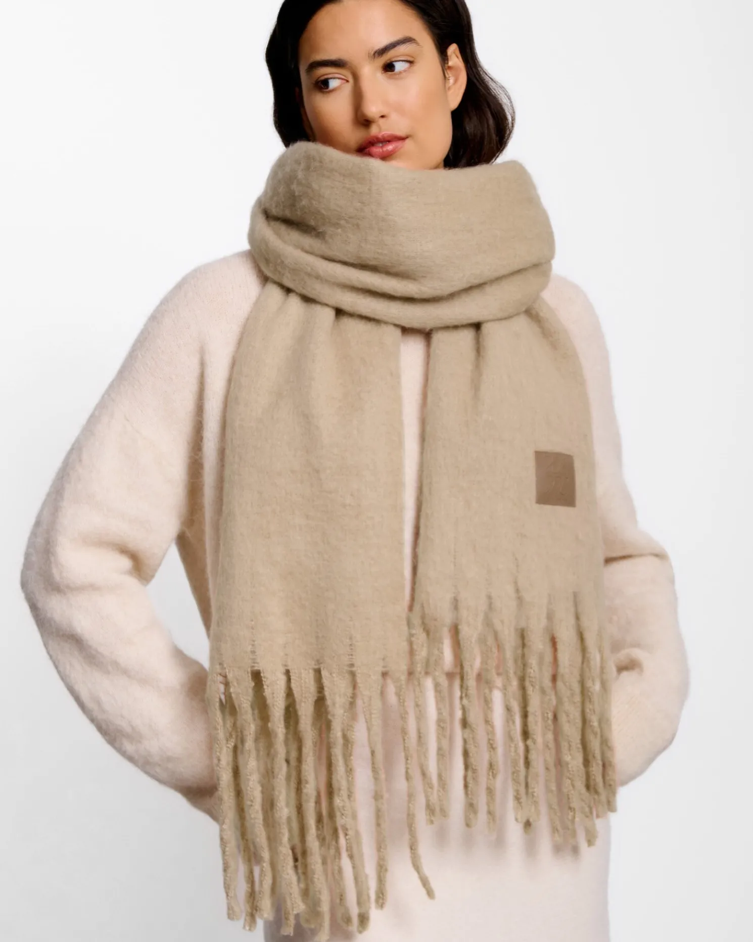 Oversized Recycled Tassel Scarf