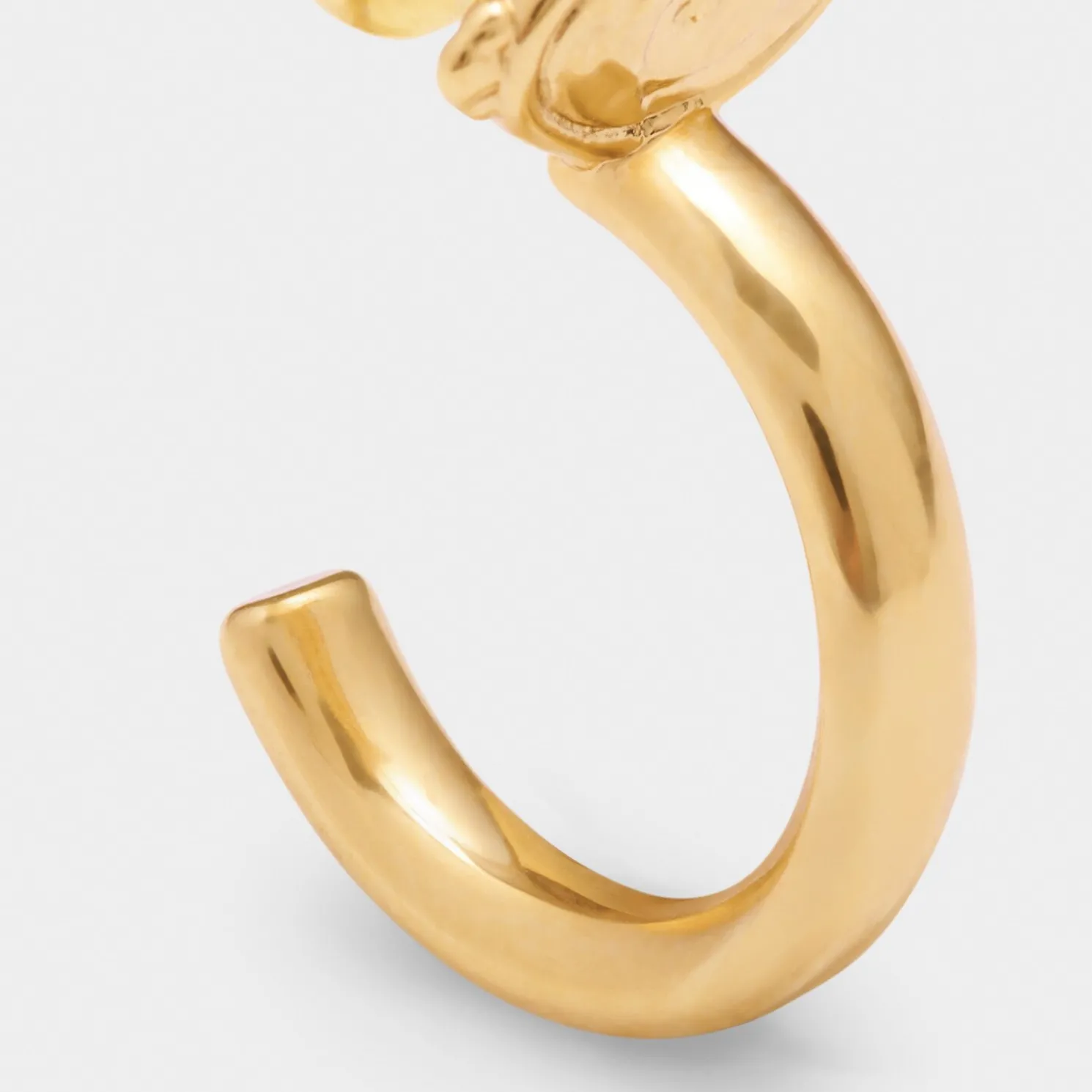 Protection' Waterproof Gold Charm Hoop Earrings