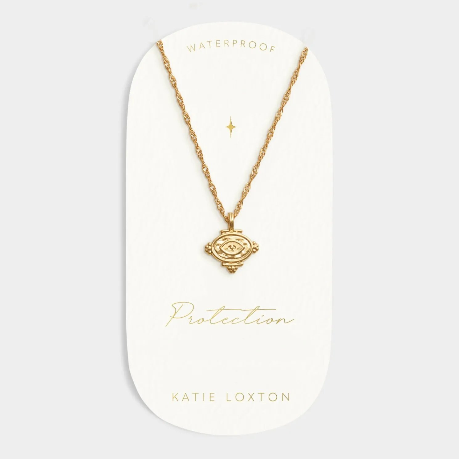 Protection' Waterproof Gold Charm Necklace