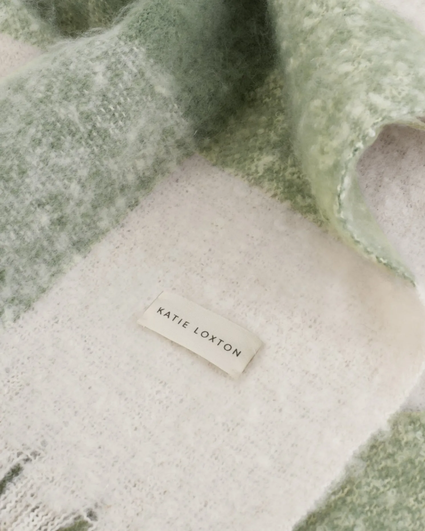 Recycled Checked Tassel Scarf