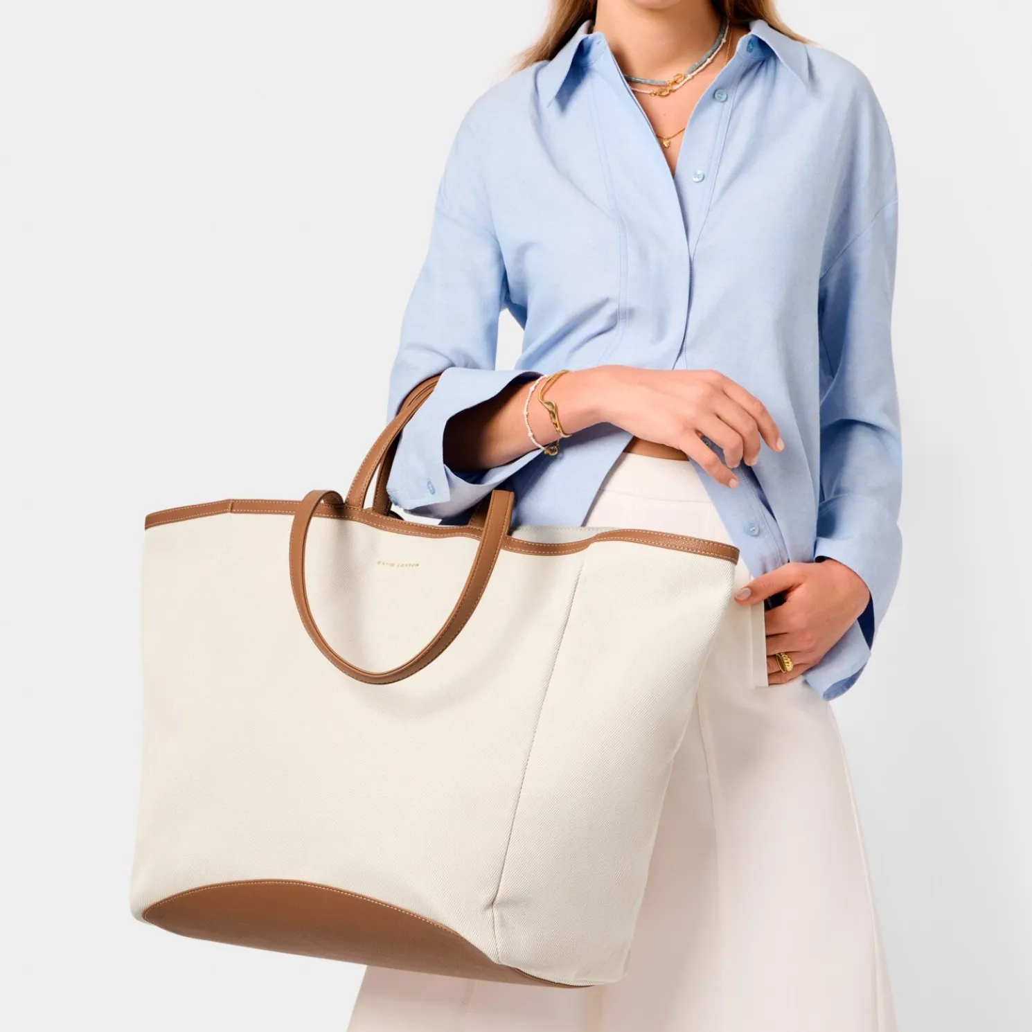 Siena Canvas Oversized Tote Bag