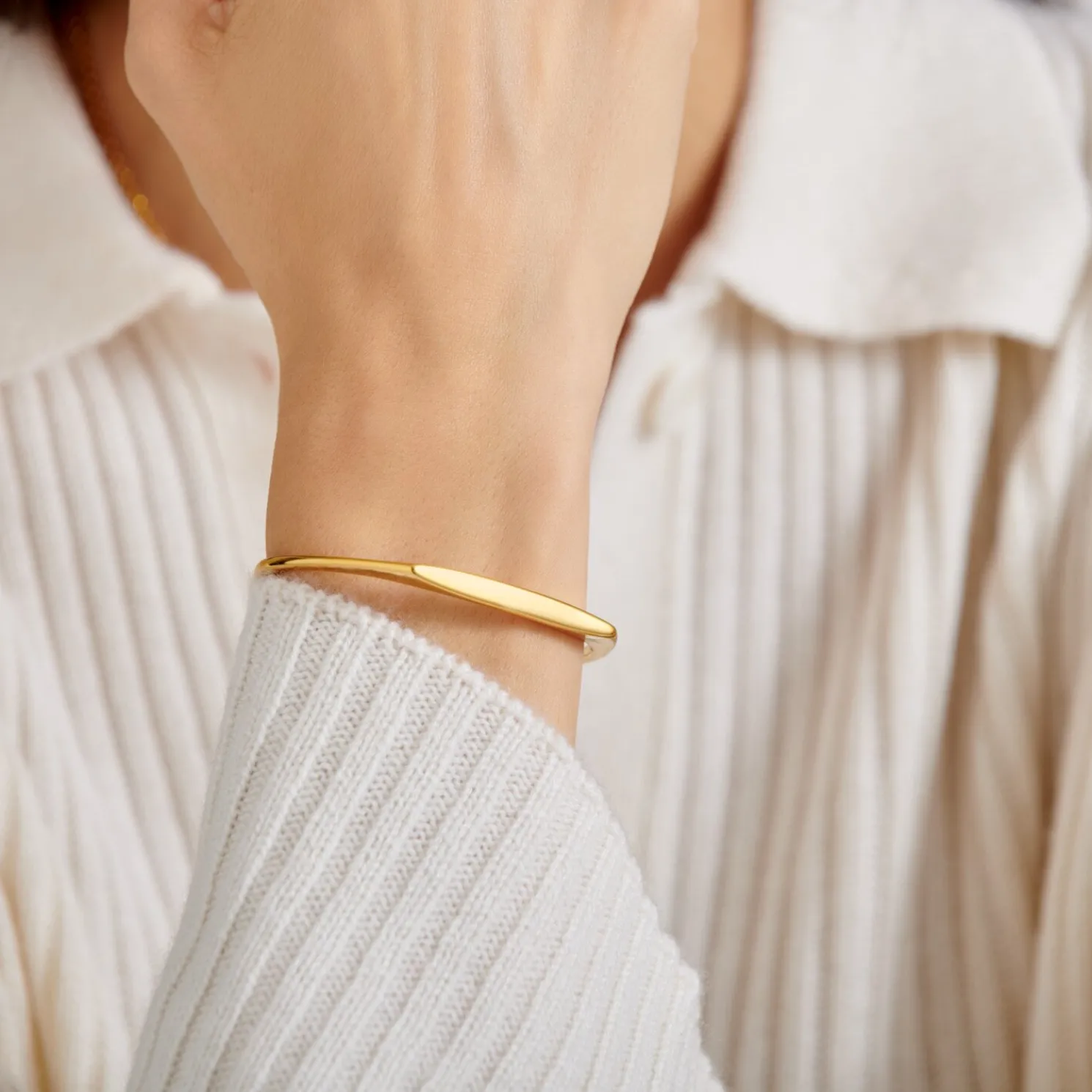 Signet Waterproof Gold Bangle