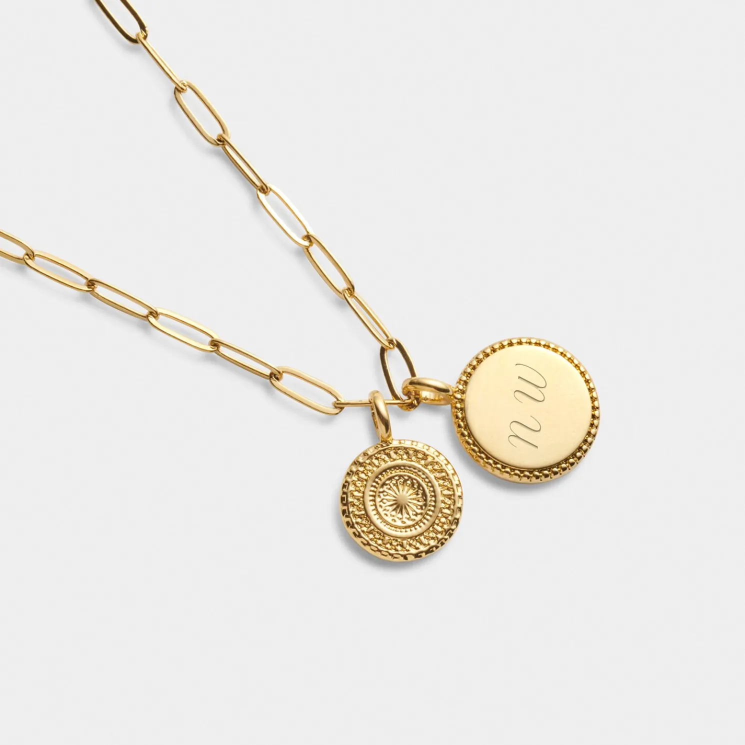 Sister' Waterproof Gold Charm Necklace