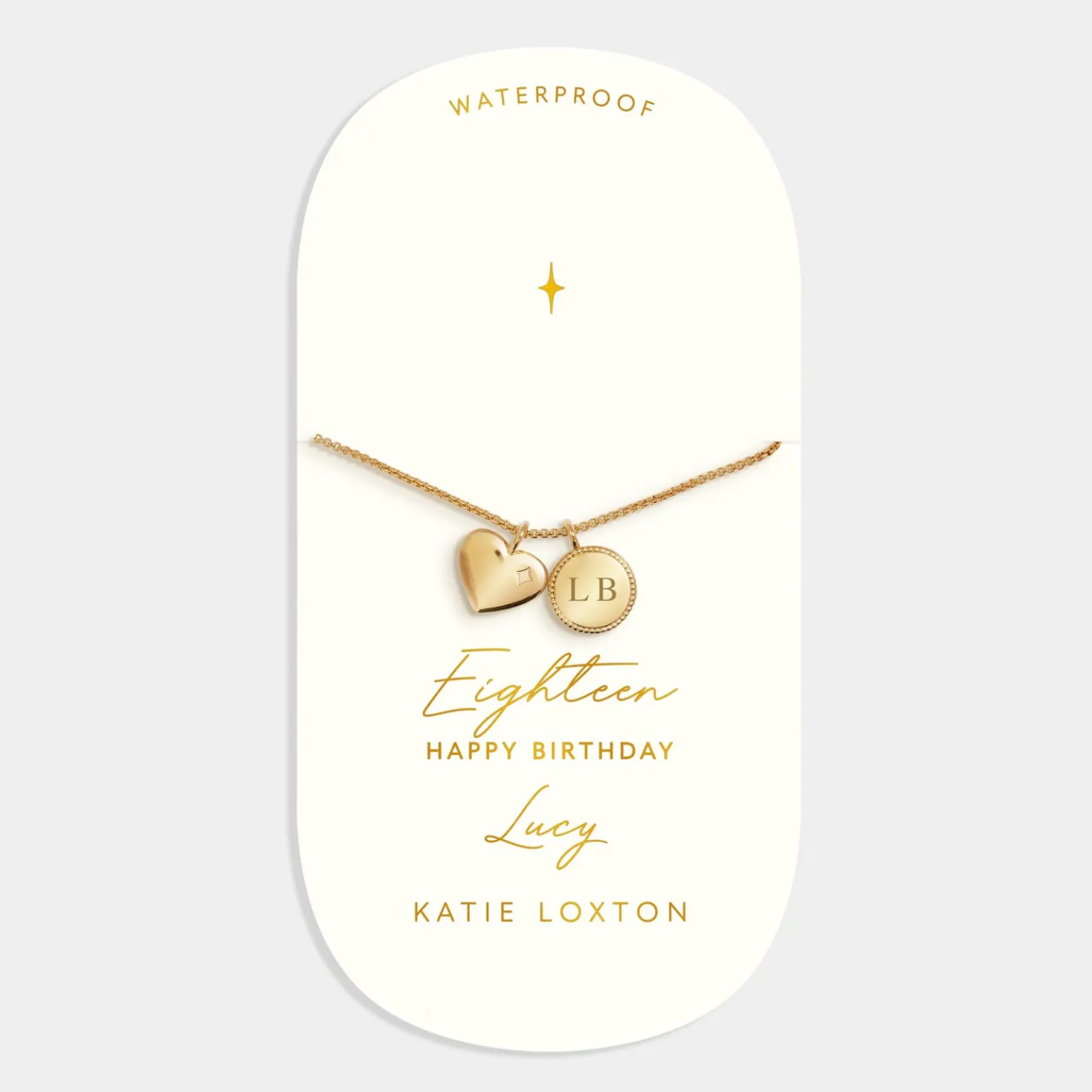 18th Birthday' Waterproof Gold Sentiment Bracelet