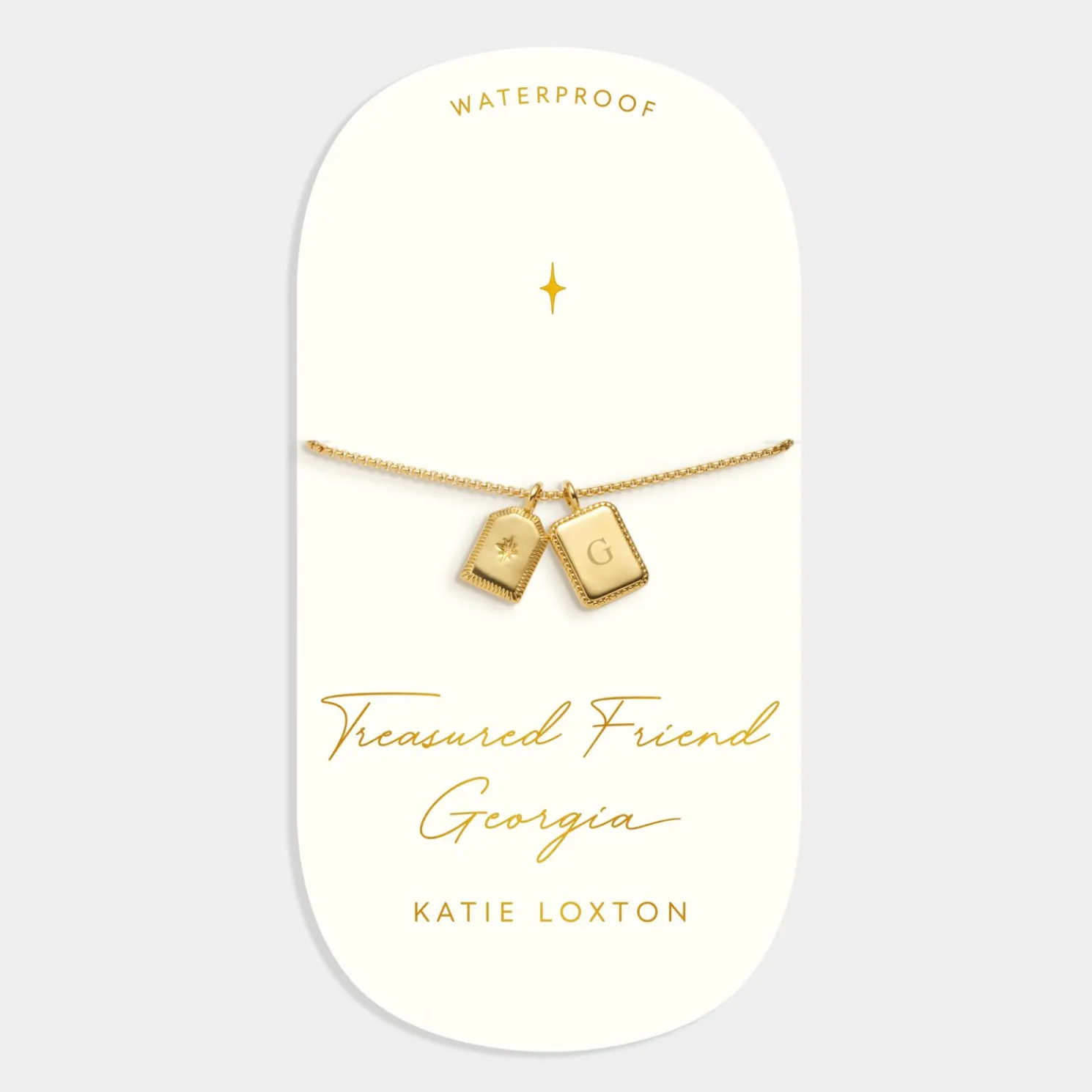 Treasured Friend' Waterproof Gold Charm Bracelet