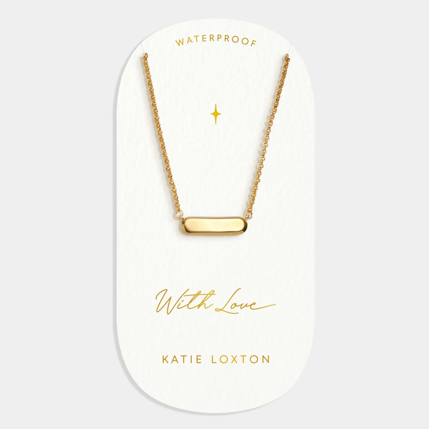 With Love' Waterproof Gold Signet Necklace
