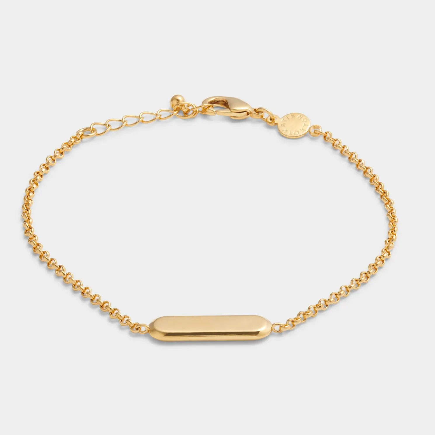 With Love' Waterproof Gold Signet Bracelet